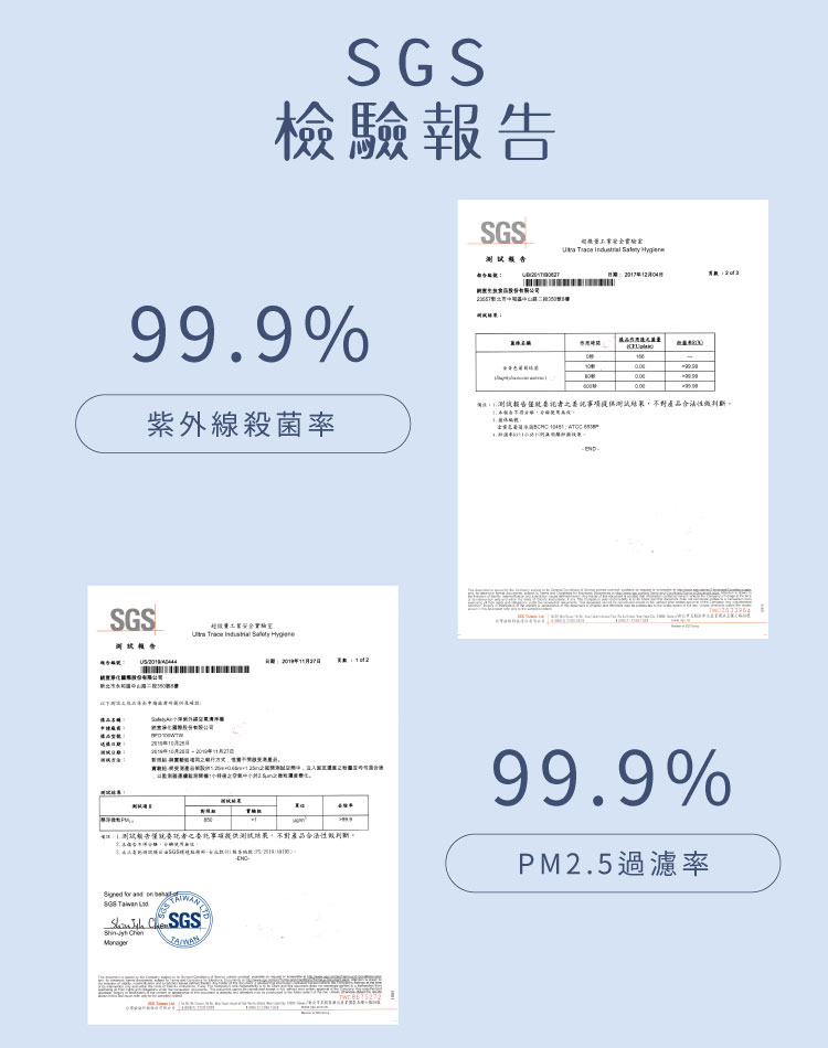 HEPA高效濾芯和紫外線殺菌燈UVC檢驗報告